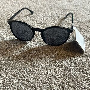 NWT Black West Loop Sunglasses Black Lenses 100% UVA Lens Protection